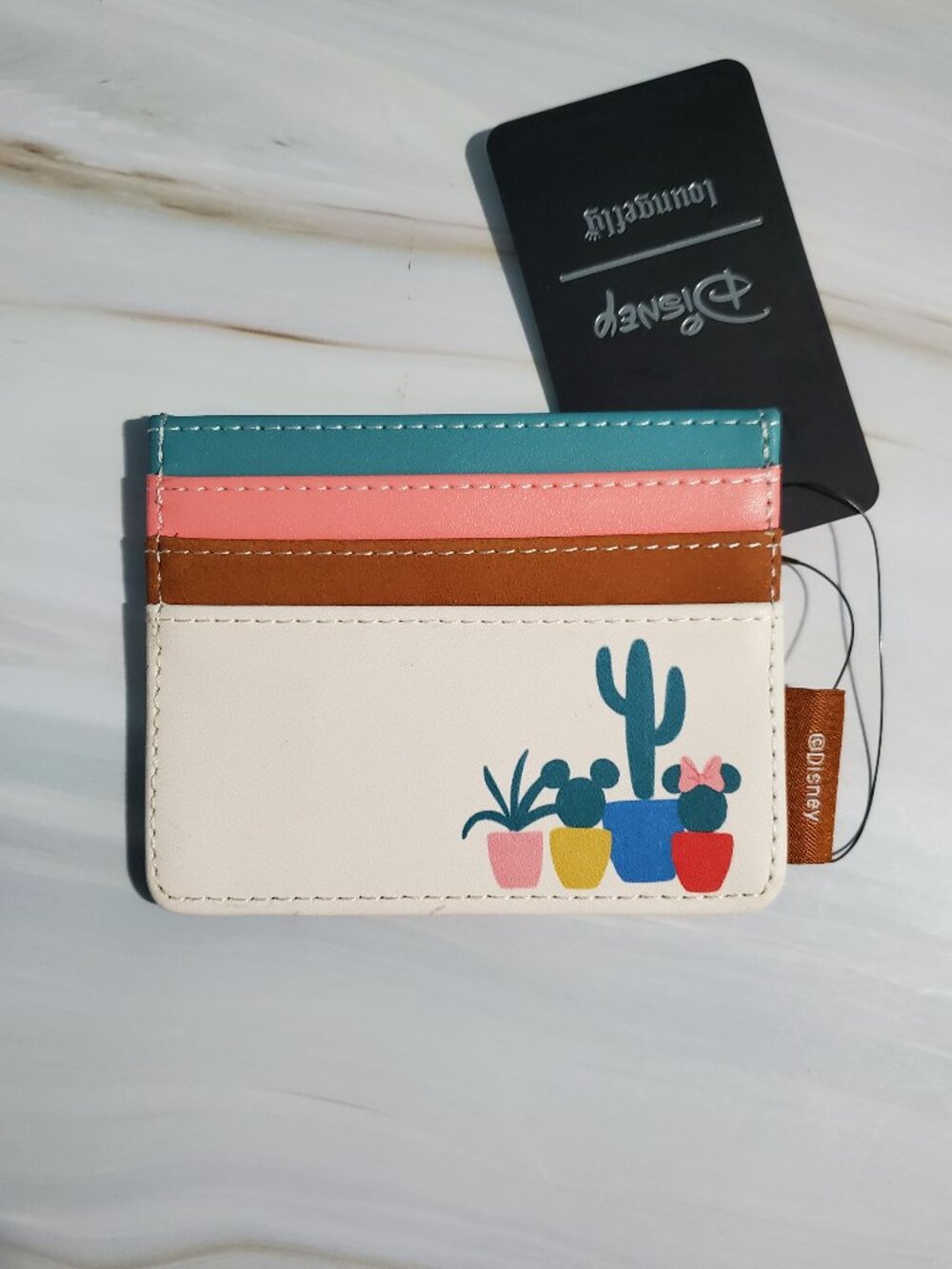 NWT Loungefly x Disney Mickey and Friends Cactus Cardholder